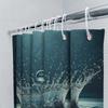 Shower Curtain Splash Effect Blue Water Drop Design Waterproof Bathroom Decor Customizable Size Options Available For Purchase O
