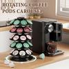 Держатель для кофейных капсул K-Cups, вращающийся органайзер для кофейных капсул, вмещает 40 капсул, экономит место, вращающаяся карусель для кофейных капсул для кухонной столешницы, офиса