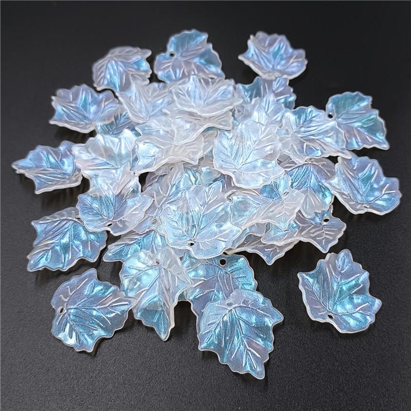 Home Party Supplies 10Pcs Fashion AB White Color DIY Jewelry Accessories Bowknot Flower Loose Beads Creative Leaf Petal Pendants Acrylic