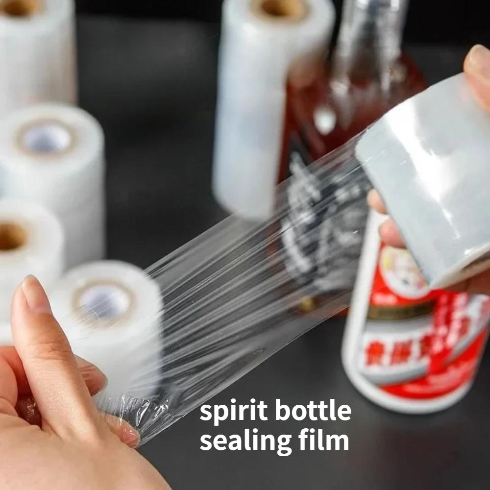 1PCS Leak-Proof Stretchable Wine/Liquor Bottle Seal - Anti-Evaporation, Anti-Aging White Film for Secure Storage