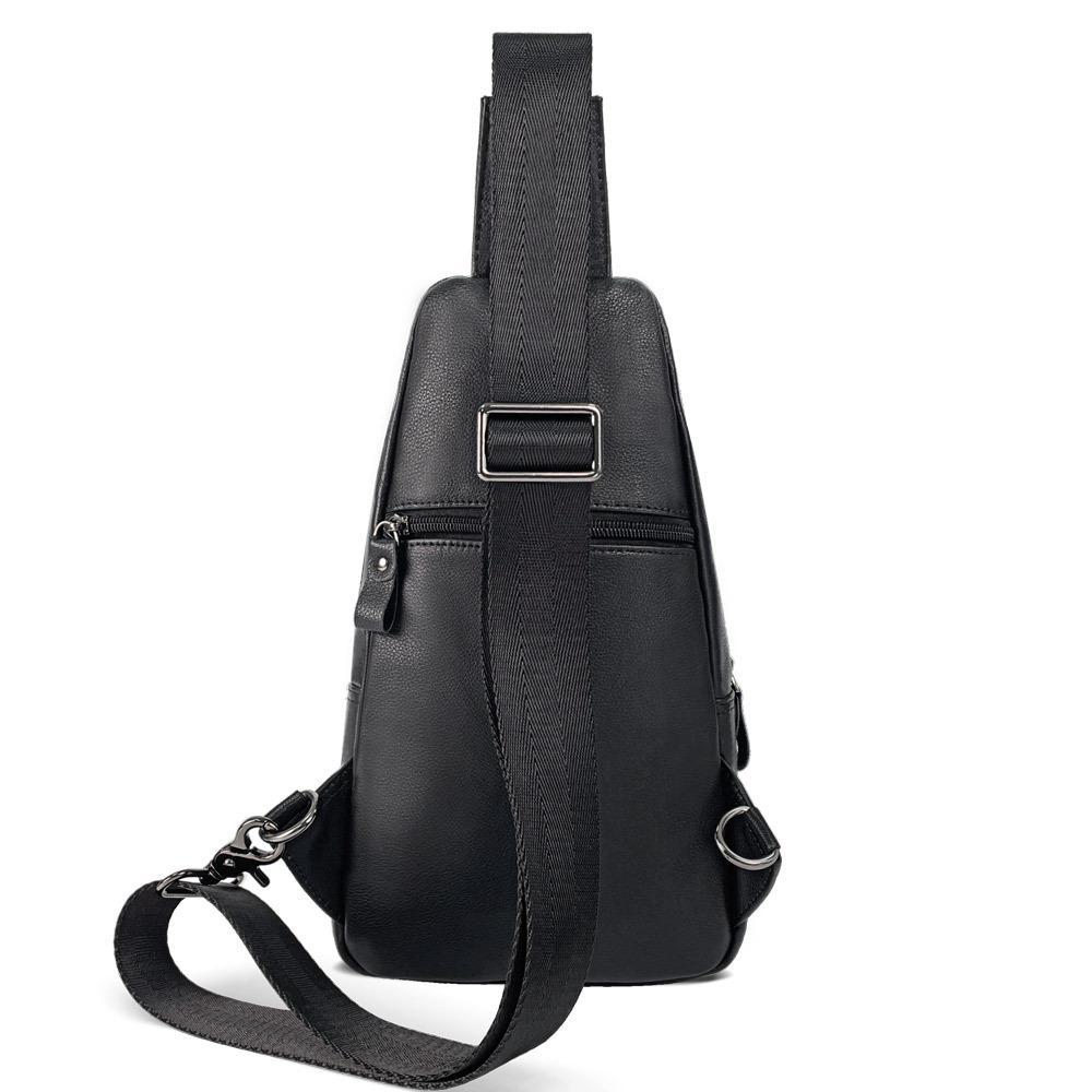 Мужская кожаная нагрудная сумка Jiameida Premium - высококачественная повседневная сумка-мессенджер для активного отдыха