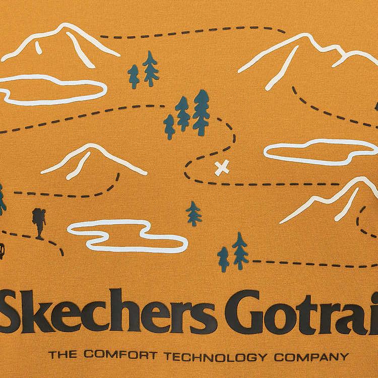 Skechers Go Dri Спортивная серия Lifestyle С узором из букв Свитшот для улицы Охлаждающий Быстросохнущий Влагоотводящий Дышащий Футболка с коротким рукавом P225U026-05D9