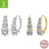 50 Points Mozzarella Diamond Earrings Ear Buckles, Personalized And Elegant Wind S925 Sterling Silver Moissanite Earrings For Women