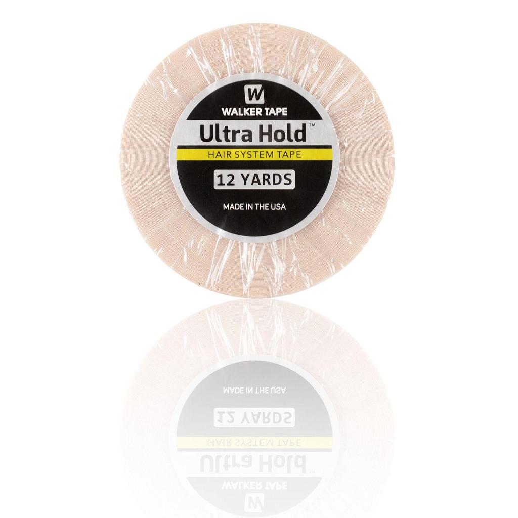 Лента для наращивания волос Walker Tape Ultra Hold белая - 0,8" x 36 ярдов, Долговечная, Клей для парика, Фиксация косметики.