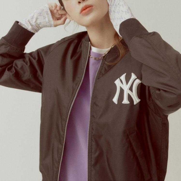 New MLB Base Logo Jackets Unisex Black 31JPU0111-50L