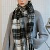 Shadow Plaid Wool Blended Muffler MF8127