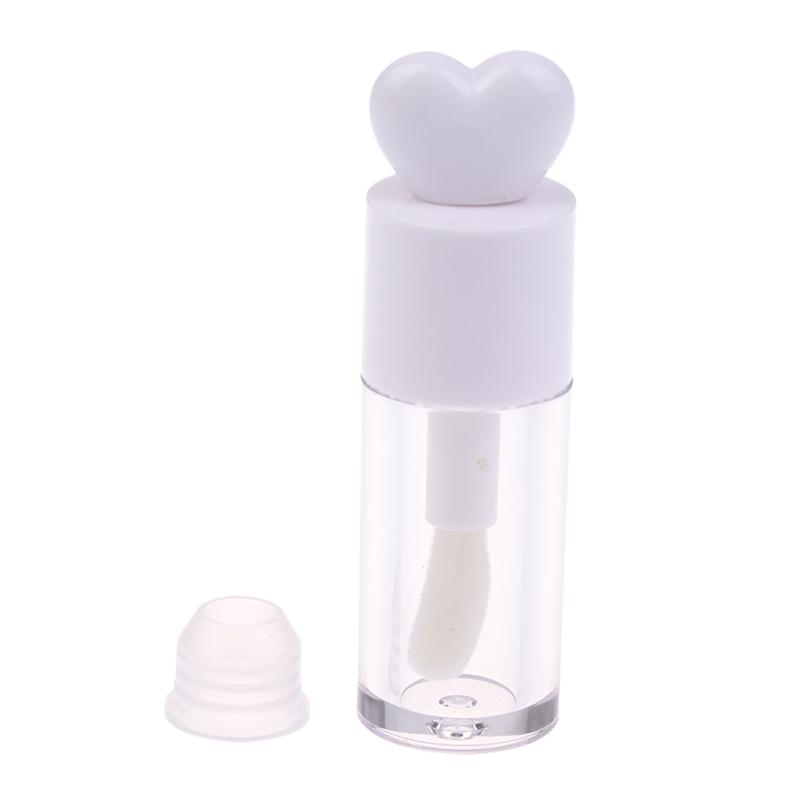 Transparent 4ml Lip Gloss Tube Matte Thick Rod Large Brush Head Empty Bottle Lips Glaze Container Makeup Packaging Material