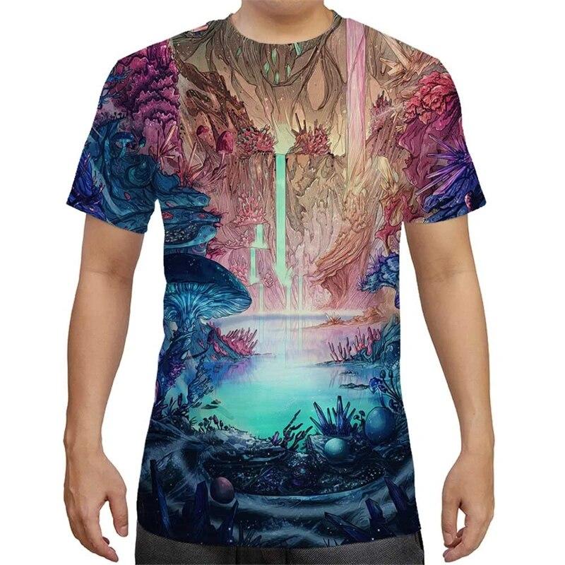 Летняя мужская футболка с 3D принтом животных, топы с короткими рукавами и круглым вырезом, абстрактное искусство, крутая уличная одежда, женские и детские повседневные футболки