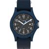 TIMEX Reclaim Ocean 40mm Watch, Black Dial, Recycled Plastic, Mineral Glass, Quartz Movement, Water Resistant To 3 ATM, Navy Blue, TW2V81800