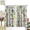Цветы Птицы Шторы, Винтажные Цветочные Садовые Оконные Шторы Для Спальни Гостиной Кухни Домашний Декор Драпировки Комплект из 2 Панелей