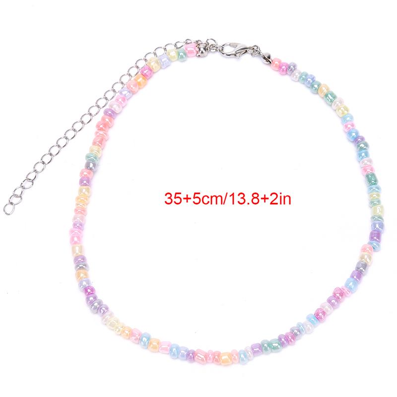 Женское колье в стиле бохо, красочные бусины, цепочка для женщин, очаровательное ожерелье, ювелирный подарок