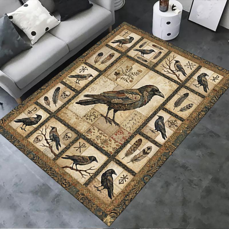 2025 New Crow Decoration Carpet Rug for Living Room Bedroom Home Sofa Decoration,Kids play Non-slip Floor Mat51