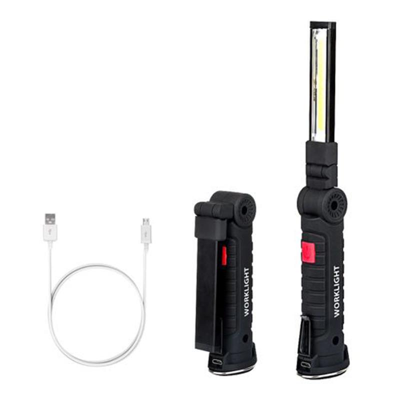 LED Torch Flexible Inspection Lamp Work Light for Outdoor Camping Handheld 5 Mode COB Flashlight Cordless Rechargeable Magnetic
