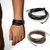 Leather Bracelets & Bangles for Men and Women Black and Brown Braided Rope Man Jewelry