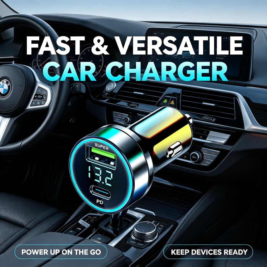 Cargador de coche rápido USB adaptador multifuncional para teléfono móvil encendedor de cigarrillos