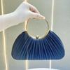 "Pleated Evening Handbag: Small Crossbody for Banquets & KTV"