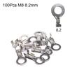 100 шт. Новые клеммные колодки M3/M4/M5/M6/M8 DJ431 Кольцевые наконечники из латуни Кольцевые наконечники Луженые соединители для проводов