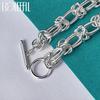 925 Sterling Silver Full Circle Ring Design Chain Bracelet For Man Women Fashion Party Wedding Engagement Jewelry