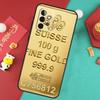 Швейцарский тонкий золотой чехол для Samsung Galaxy A55 A35 A15 A54 A34 A14 A52 A32 A12 A13 A33 A53 A17 A16 A26 A36 A56