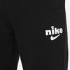 Nike Детские трикотажные спортивные брюки повседневные однотонные со средней талией зауженные флисовые плотные черные детские штаны FD4985-010