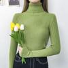 Casual Solid Basic Knitted Blouse Women Elegant Turtleneck Long Sleeve Tunic Auturm Bottoming Pullover Tops  New