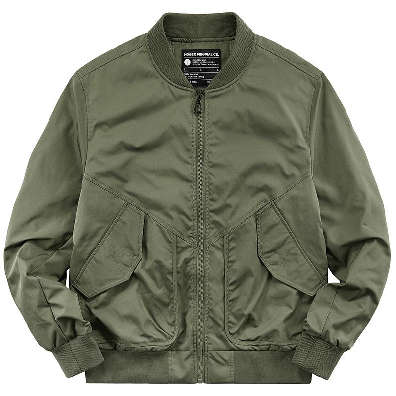 Мужская куртка пилота ВВС - повседневная бейсбольная майка армейского зеленого цвета, рабочая куртка весна/осень