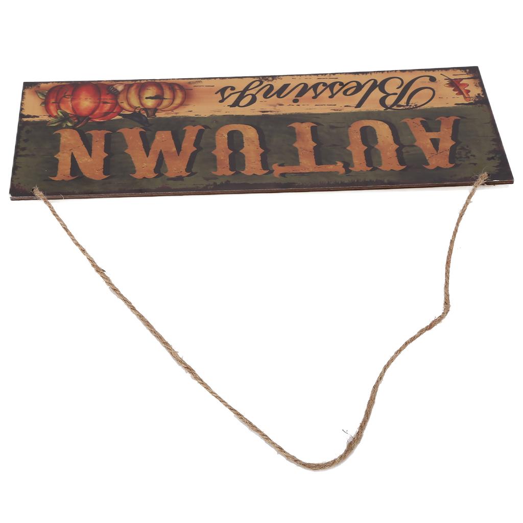 Wooden Door Hanging Plague with Pumpkin Sunflower Pattern for Indoor Outdoor Home DecorationJM00936