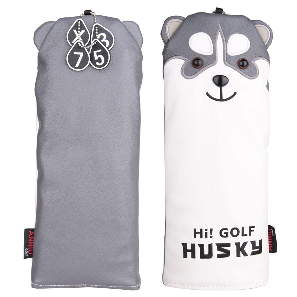 Golf Head Cover Driver 440cc 460cc Cover FW Set Waterproof Specification Conversion Tag Included Akita Inu DR/Wood 2-piece/3-piece (Husky)