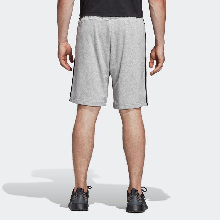 Adidas Тренировочные трикотажные шорты в полоску с логотипом, мужские штаны, серые DU7831