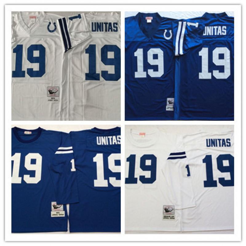 Indianapolis Colts Vintage Football Jersey Cotton Embroidered NFL Team Apparel Men Fans