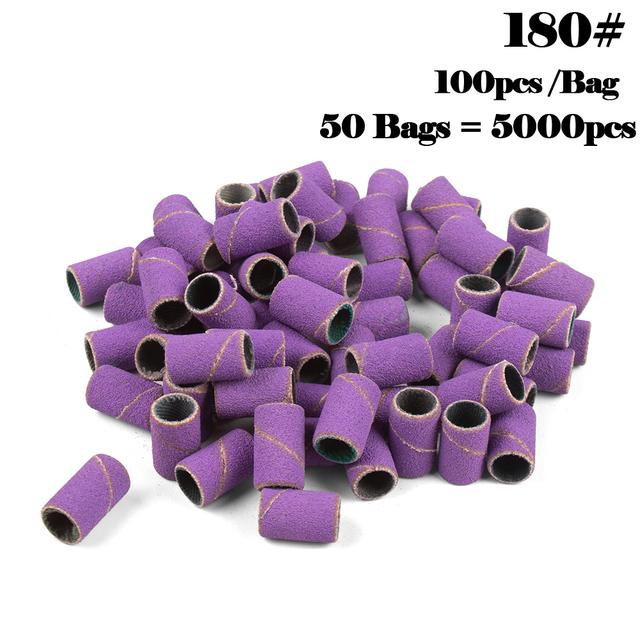 5000 шт шлифовальные ленты для дизайна ногтей 80 # 120 # 180 # 240 шлифовальная лента для маникюра, дрель для удаления гель-лака, педикюра