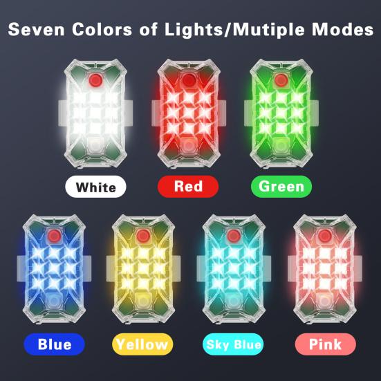 Беспроводные светодиодные стробоскопы с дистанционным управлением, водонепроницаемые, перезаряжаемые, 500 мАч, высокая яркость, вспышка, автомобильные ночные предупреждающие огни для автомобиля, мотоцикла, велосипеда