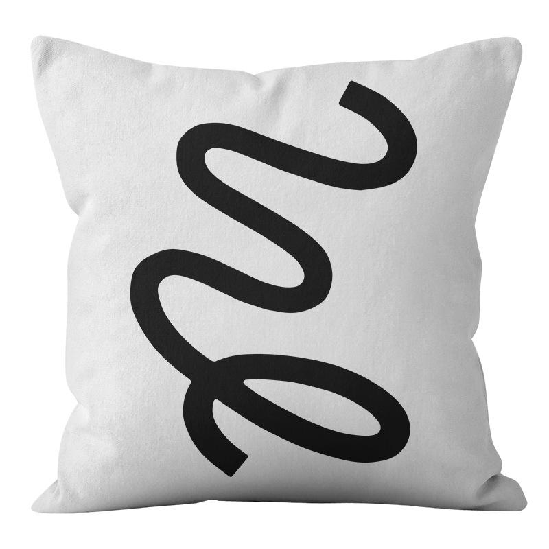 Скандинавский Минималистичный Стиль Черно-Белая Абстрактная Геометрическая Наволочка Домашняя Гостиная Диванная Подушка Наволочка