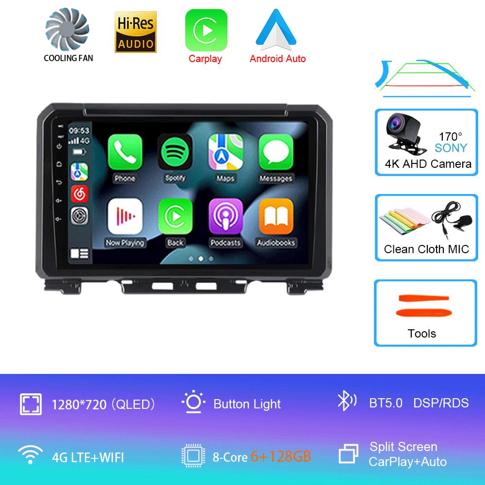 Android 14 для Suzuki Jimny 2018 2019 2020 Автомобильный радиоприемник Мультимедиа Видеоплеер Навигация GPS 5G WIFI DSP Carplay Auto 360 Камера