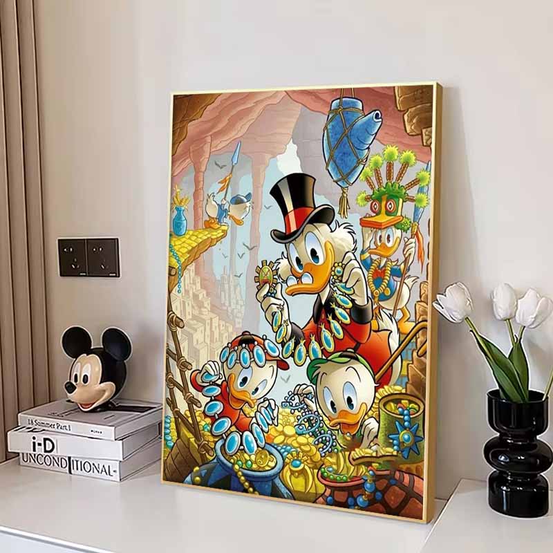 Disney Набор для 5D DIY Алмазной Живописи Декор Тема: Охота за Сокровищами Скруджа Макдака Иллюстрация Алмазная Вышивка Стразы Набор для Вышивки Крестом Ручная Работа