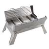 (CAPTAIN STAG) Barbecue Stove Fire Stand Box Grill A4 Type Easy Assembly Comes with Trivet Storage Bag Stainless Steel UG-110