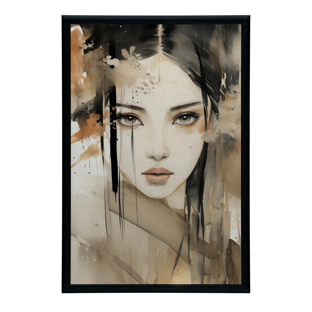 Face of a Beautiful Japanese Woman Face of a Beautiful Japanese Woman, 70X100 Cm, Unframed, Matte Paper 230 Gsm
