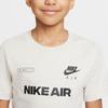 Nike Футболка с круглым вырезом и буквенным принтом, повседневная, удобная, с коротким рукавом, детские топы, белая, DO1813-072