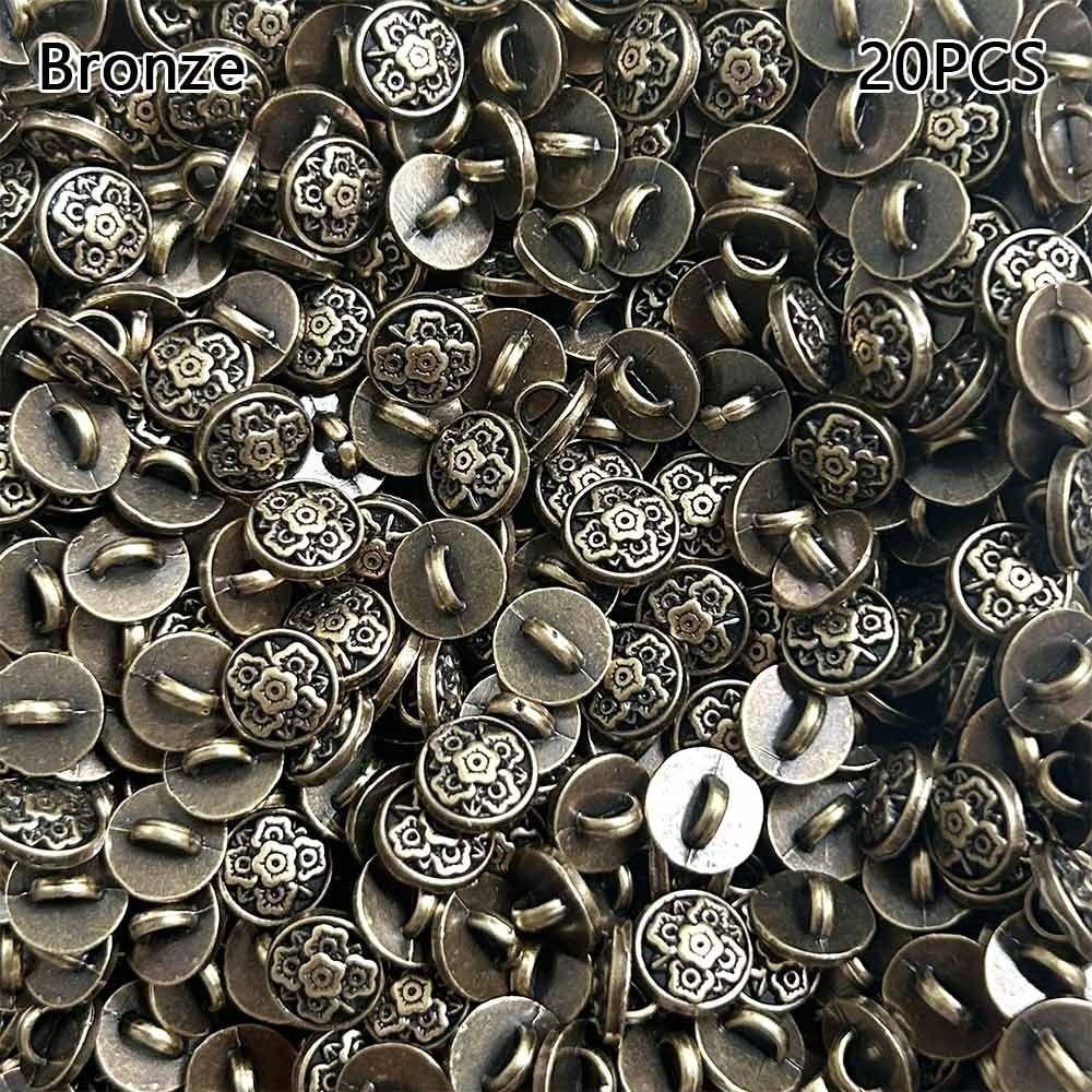 20 шт. 7 мм Пряжки-цветы Металлическая ультрамаленькая пряжка Новая пряжка для кукольного пальто DIY Аксессуары для кукольной одежды