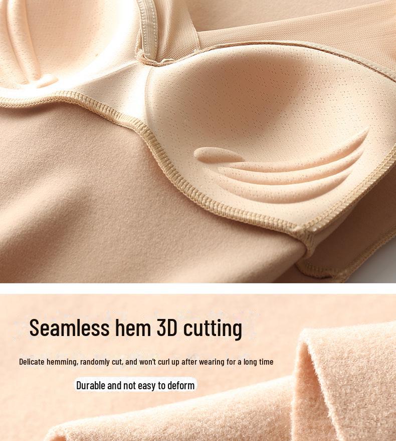 Бесшовный утепленный цельный жилет из немецкого бархата с отделкой без чашек для осени/зимы.