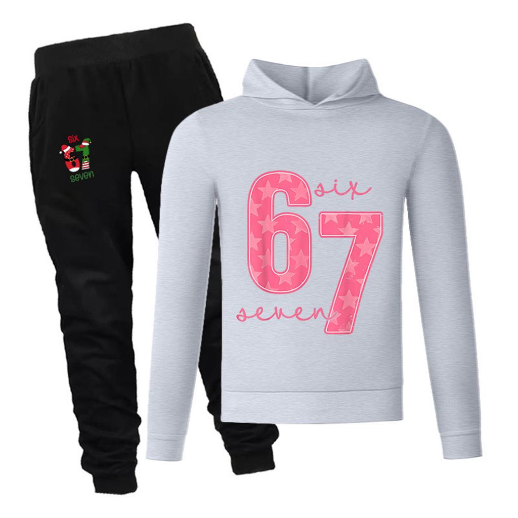 Детский пуловер с длинным рукавом свободного кроя с принтом в виде букв, комплект