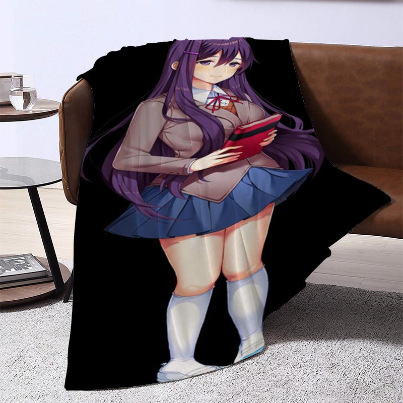 D-Доки Доки L-Литературный Клуб Аниме Плед Летнее Одеяло Пушистое Микроволокно Постельное Белье Портативные Одеяла для Декоративного Дивана