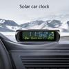 Solar LCD Car Digital Clock With Date Week Time Inner Temperature Display Solar Charging Car Clock