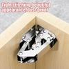10 Pieces Steel Cabinet Hinges 90 Degree No Drilling with Hydraulic Buffer for Smooth Opening and Closing
