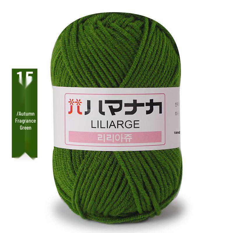 4-Ply Milk Cotton Yarn for Scarf, Doll, Bag, Medium-Thick Baby Crochet & Knitting DIY Material