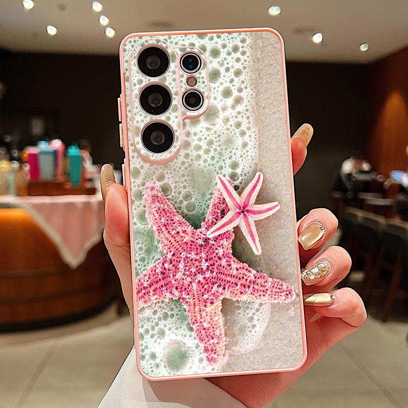 Чехол «Звездное море Дельфин» для Samsung S26 S25 Ultra S24 S23 FE S22 A15 A16 A17 A35 A36 A37 A54 A55 A56 A57 5G Гибридный Магнитный Матовый Чехол