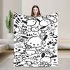 Pochacco Dog Pattern Blanket Cartoon  Plush Throw Blankets Airplane Travel Printed Soft Warm Bedsprea
