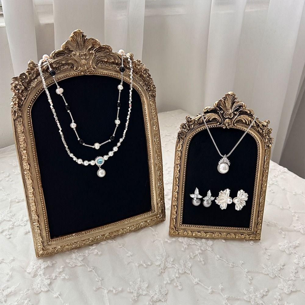 Handmade Jewelry Display Bust Model Flower pattern Desktop Necklace Mannequin Countertop