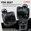 Кожаная ручка рычага переключения передач, чехол-гетра для Seat Leon III 3 MK3 2012 2013 2014 2015 2016 2017 5/6-ступенчатая механическая