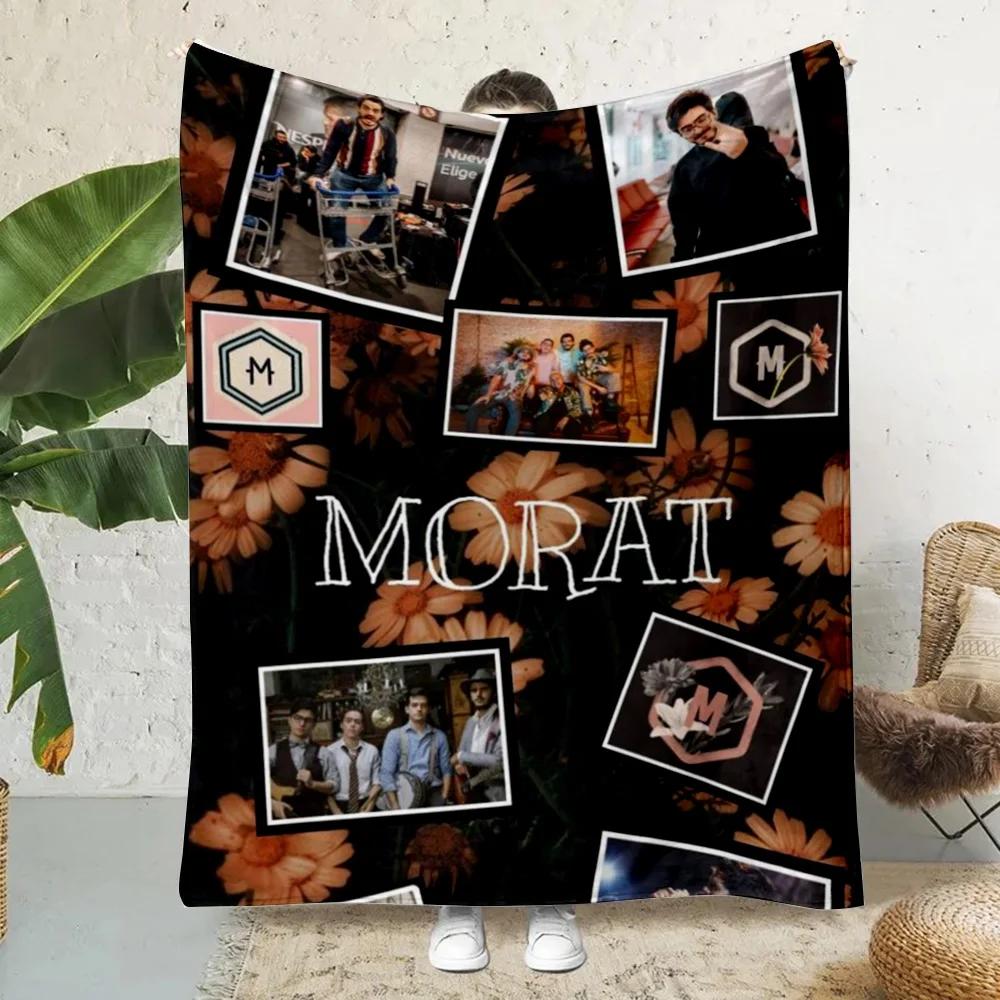 Плед с принтом музыкальной группы Morat Пледы для пикника Теплый плед Мягкий и удобный плед Для дома, путешествий, подарок на день рождения